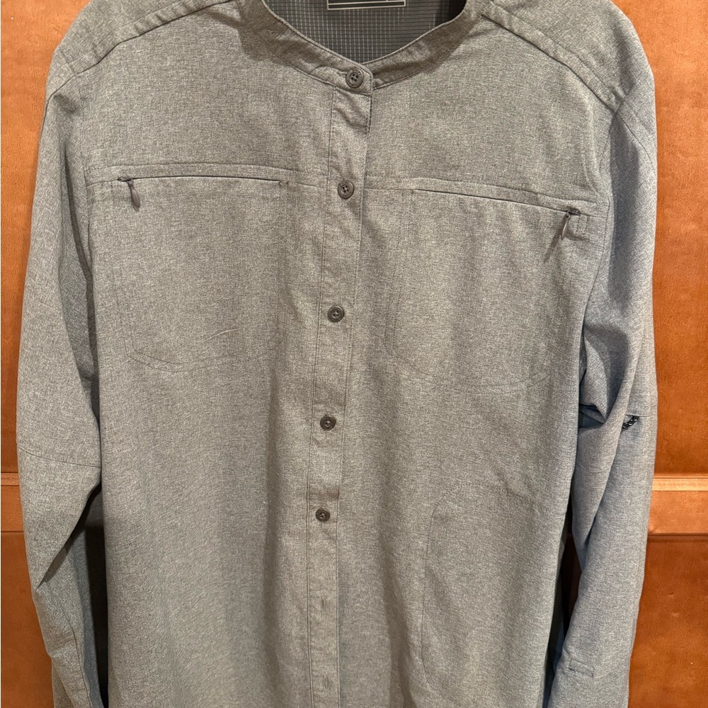 Hi-Tec Men's Light Gray Button-Up Jacket